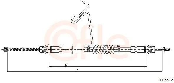 Seilzug, Feststellbremse hinten rechts COFLE 11.5572