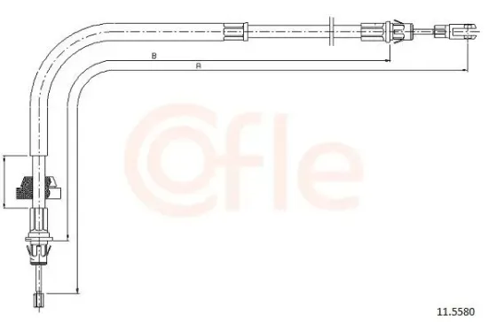 Seilzug, Feststellbremse vorne COFLE 11.5580 Bild Seilzug, Feststellbremse vorne COFLE 11.5580