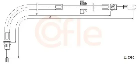 Seilzug, Feststellbremse vorne COFLE 11.5586 Bild Seilzug, Feststellbremse vorne COFLE 11.5586