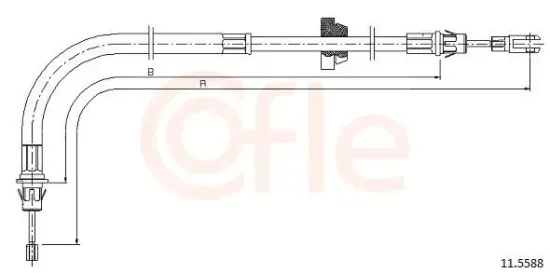 Seilzug, Feststellbremse vorne COFLE 11.5588 Bild Seilzug, Feststellbremse vorne COFLE 11.5588