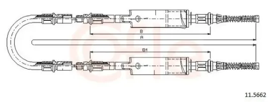 Seilzug, Feststellbremse hinten COFLE 11.5662 Bild Seilzug, Feststellbremse hinten COFLE 11.5662