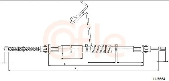 Seilzug, Feststellbremse hinten rechts COFLE 11.5664