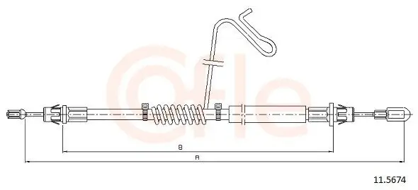 Seilzug, Feststellbremse hinten rechts COFLE 11.5674