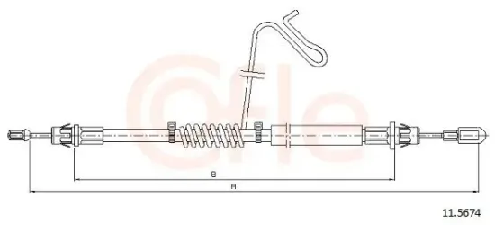 Seilzug, Feststellbremse hinten rechts COFLE 11.5674 Bild Seilzug, Feststellbremse hinten rechts COFLE 11.5674