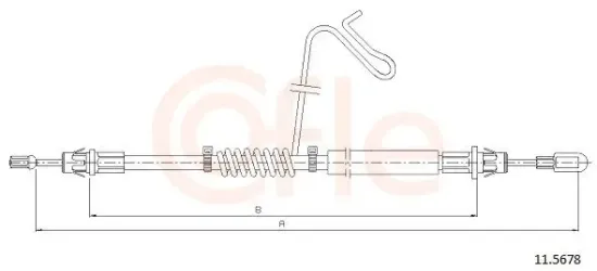 Seilzug, Feststellbremse hinten rechts COFLE 11.5678 Bild Seilzug, Feststellbremse hinten rechts COFLE 11.5678