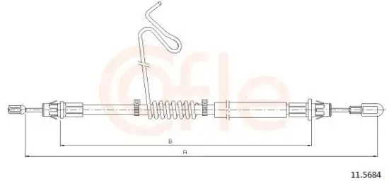 Seilzug, Feststellbremse hinten links COFLE 11.5684 Bild Seilzug, Feststellbremse hinten links COFLE 11.5684