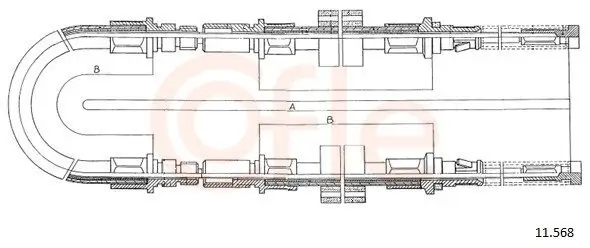Seilzug, Feststellbremse hinten COFLE 11.568
