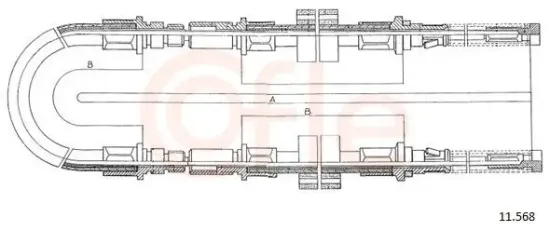 Seilzug, Feststellbremse hinten COFLE 11.568 Bild Seilzug, Feststellbremse hinten COFLE 11.568