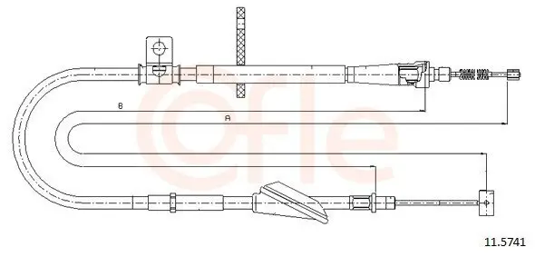 Seilzug, Feststellbremse COFLE 11.5741 Bild Seilzug, Feststellbremse COFLE 11.5741
