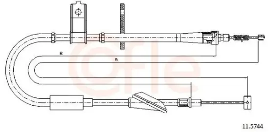 Seilzug, Feststellbremse hinten links COFLE 11.5744 Bild Seilzug, Feststellbremse hinten links COFLE 11.5744
