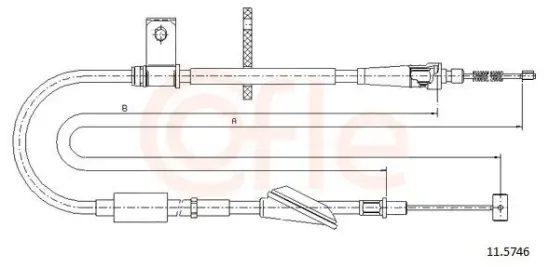 Seilzug, Feststellbremse hinten links COFLE 11.5746 Bild Seilzug, Feststellbremse hinten links COFLE 11.5746