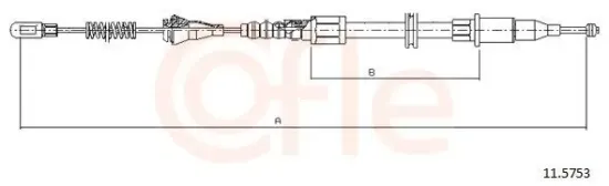 Seilzug, Feststellbremse hinten links COFLE 11.5753 Bild Seilzug, Feststellbremse hinten links COFLE 11.5753