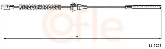 Seilzug, Feststellbremse COFLE 11.5754 Bild Seilzug, Feststellbremse COFLE 11.5754