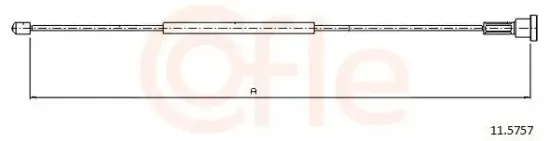 Seilzug, Feststellbremse hinten rechts COFLE 11.5757 Bild Seilzug, Feststellbremse hinten rechts COFLE 11.5757