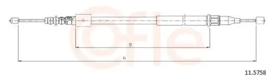 Seilzug, Feststellbremse hinten links COFLE 11.5758 Bild Seilzug, Feststellbremse hinten links COFLE 11.5758