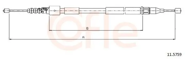 Seilzug, Feststellbremse hinten links COFLE 11.5759