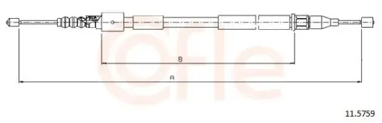 Seilzug, Feststellbremse hinten links COFLE 11.5759 Bild Seilzug, Feststellbremse hinten links COFLE 11.5759