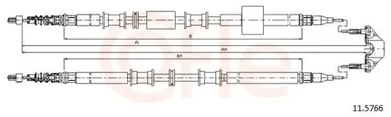 Seilzug, Feststellbremse hinten COFLE 11.5766 Bild Seilzug, Feststellbremse hinten COFLE 11.5766