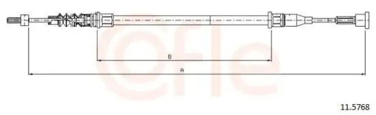 Seilzug, Feststellbremse hinten rechts COFLE 11.5768 Bild Seilzug, Feststellbremse hinten rechts COFLE 11.5768