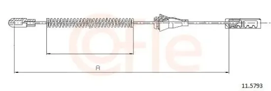 Seilzug, Feststellbremse hinten rechts COFLE 11.5793 Bild Seilzug, Feststellbremse hinten rechts COFLE 11.5793