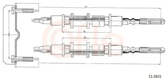 Seilzug, Feststellbremse hinten COFLE 11.5821 Bild Seilzug, Feststellbremse hinten COFLE 11.5821