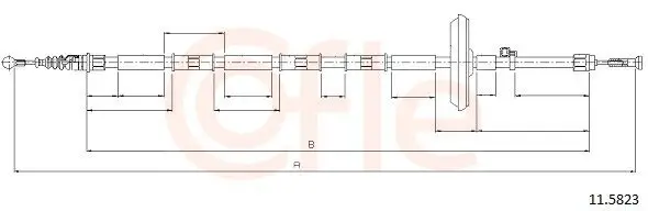 Seilzug, Feststellbremse hinten links hinten rechts COFLE 11.5823