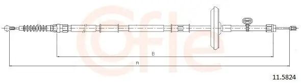 Seilzug, Feststellbremse hinten links hinten rechts COFLE 11.5824