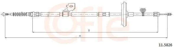 Seilzug, Feststellbremse hinten links COFLE 11.5826