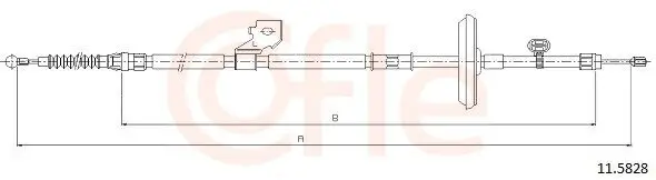 Seilzug, Feststellbremse hinten links COFLE 11.5828