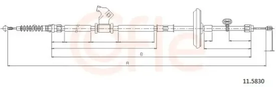 Seilzug, Feststellbremse hinten rechts COFLE 11.5830 Bild Seilzug, Feststellbremse hinten rechts COFLE 11.5830