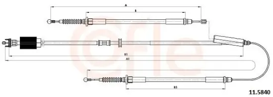 Seilzug, Feststellbremse hinten COFLE 11.5840 Bild Seilzug, Feststellbremse hinten COFLE 11.5840