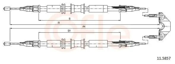 Seilzug, Feststellbremse hinten COFLE 11.5857