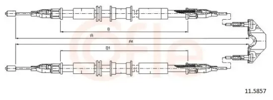 Seilzug, Feststellbremse hinten COFLE 11.5857 Bild Seilzug, Feststellbremse hinten COFLE 11.5857