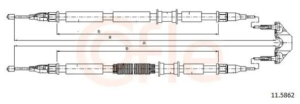 Seilzug, Feststellbremse hinten COFLE 11.5862