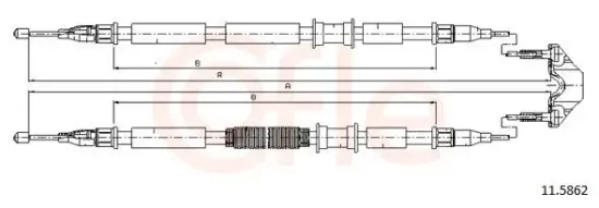 Seilzug, Feststellbremse hinten COFLE 11.5862 Bild Seilzug, Feststellbremse hinten COFLE 11.5862