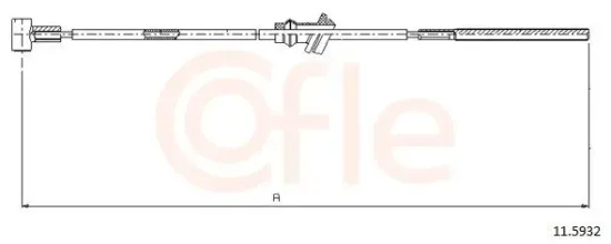 Seilzug, Feststellbremse vorne COFLE 11.5932 Bild Seilzug, Feststellbremse vorne COFLE 11.5932