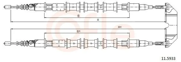 Seilzug, Feststellbremse hinten COFLE 11.5933