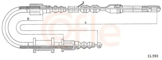 Seilzug, Feststellbremse hinten rechts COFLE 11.593 Bild Seilzug, Feststellbremse hinten rechts COFLE 11.593