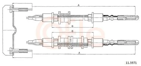 Seilzug, Feststellbremse hinten COFLE 11.5971