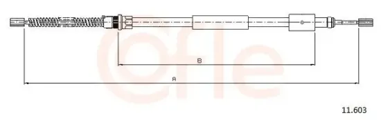 Seilzug, Feststellbremse hinten links COFLE 11.603 Bild Seilzug, Feststellbremse hinten links COFLE 11.603
