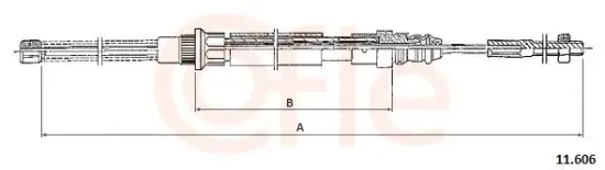 Seilzug, Feststellbremse hinten links COFLE 11.606 Bild Seilzug, Feststellbremse hinten links COFLE 11.606