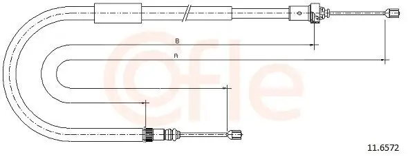 Seilzug, Feststellbremse hinten links COFLE 11.6572