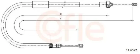 Seilzug, Feststellbremse hinten links COFLE 11.6572 Bild Seilzug, Feststellbremse hinten links COFLE 11.6572