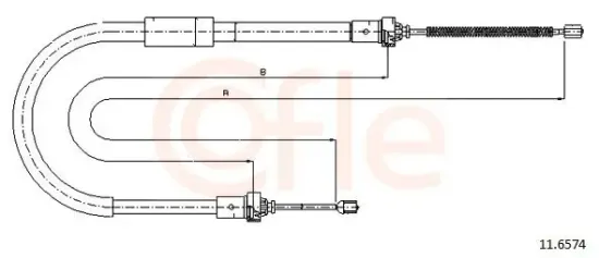 Seilzug, Feststellbremse hinten links COFLE 11.6574 Bild Seilzug, Feststellbremse hinten links COFLE 11.6574