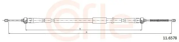 Seilzug, Feststellbremse hinten links COFLE 11.6578
