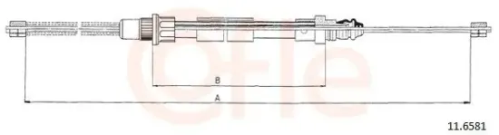 Seilzug, Feststellbremse COFLE 11.6581 Bild Seilzug, Feststellbremse COFLE 11.6581