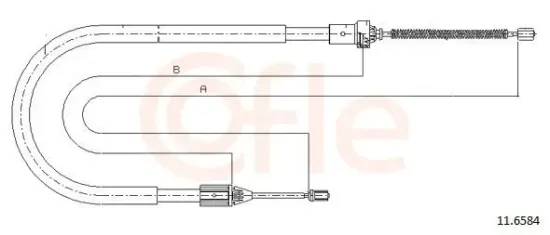 Seilzug, Feststellbremse hinten links COFLE 11.6584 Bild Seilzug, Feststellbremse hinten links COFLE 11.6584