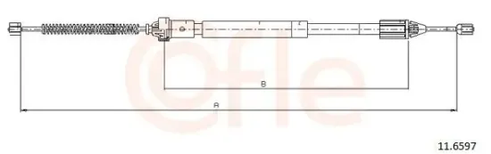 Seilzug, Feststellbremse hinten links COFLE 11.6597 Bild Seilzug, Feststellbremse hinten links COFLE 11.6597