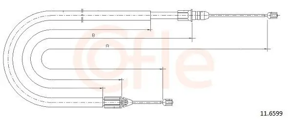 Seilzug, Feststellbremse hinten rechts COFLE 11.6599