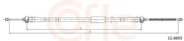 Seilzug, Feststellbremse hinten rechts COFLE 11.6603